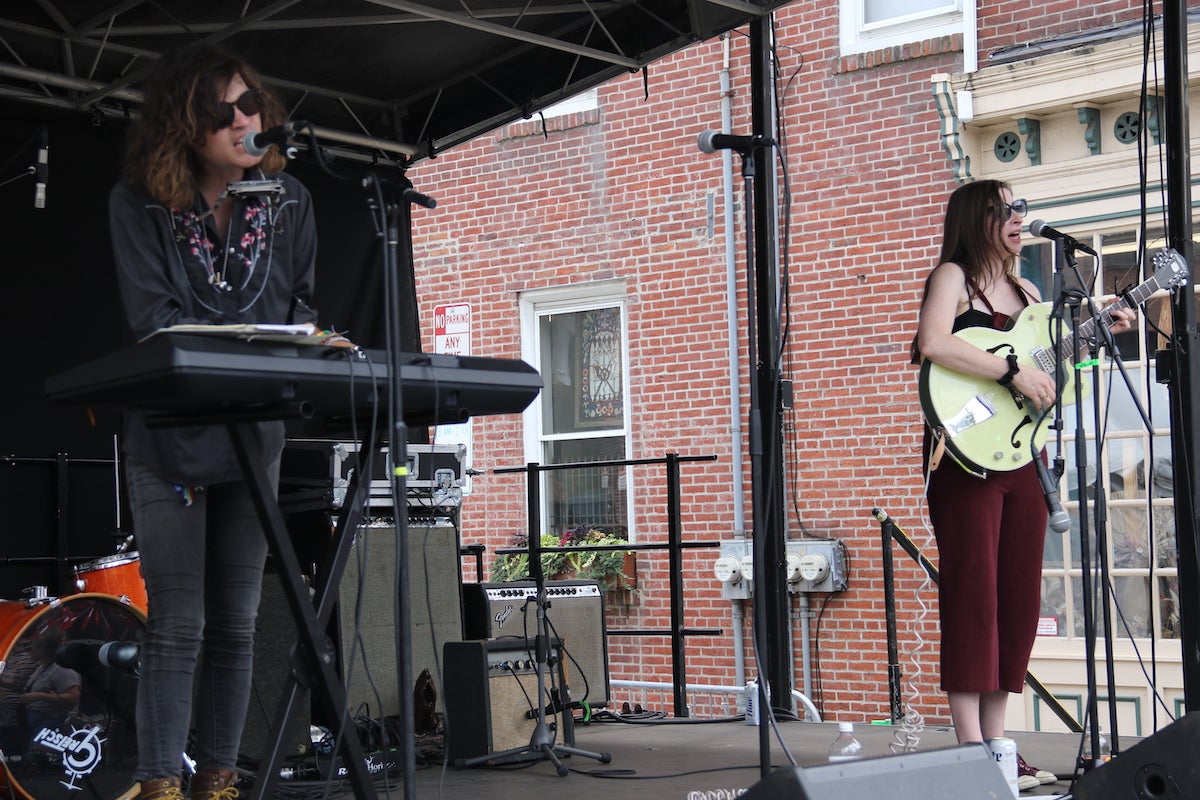 Dried Roses performed on one of two stages set up for the 2nd Street Festival on Sunday