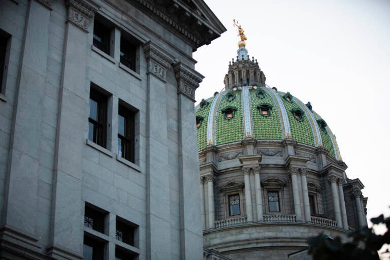 The dome of the Pennsylvania Capitol in Harrisburg.