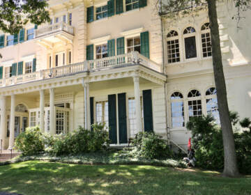 A view from the outside of the historic Glen Foerd mansion.