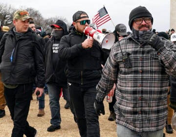 File photo: Proud Boys members including Zachary Rehl (left) Ethan Nordean (center) and Joseph Biggs, walk toward the U.S. Capitol in Washington, in support of President Donald Trump on Jan. 6, 2021