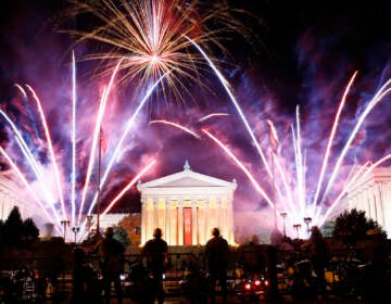Fireworks explode over the Philadelphia Museum of Art during an Independence Day celebration, Friday, July 4, 2014, in Philadelphia.