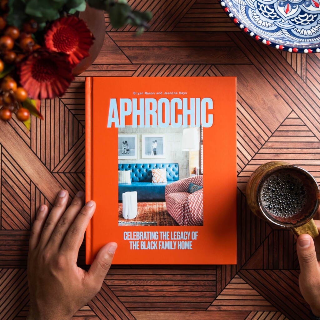A book cover reads "Aphrochic: Celebrating the legacy of the Black family home"