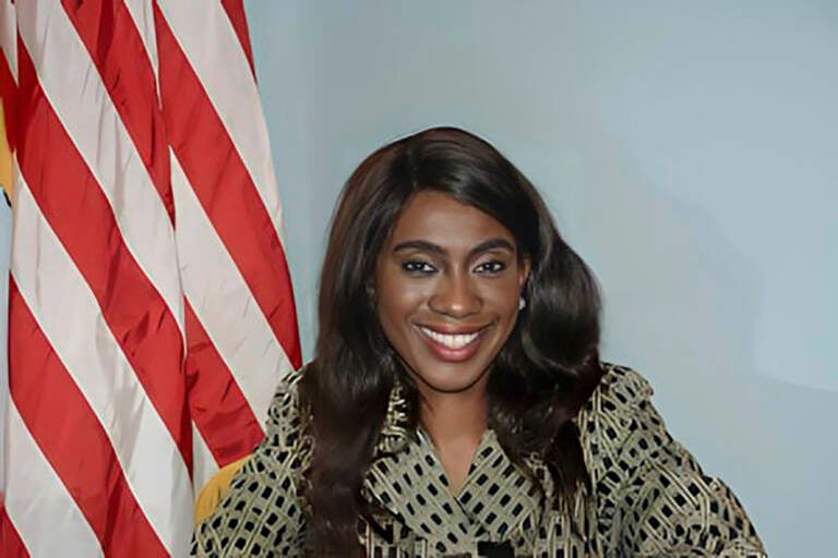 This undated photo provided by the Sayreville, N.J., Borough Council shows Sayreville Councilwoman Eunice Dwumfour. On Wednesday, Aug. 16, 2023, Rashid Ali Bynum, the church associate charged with gunning down Dwumfour, a New Jersey pastor and councilwoman, was indicted on murder and weapons charges. (Sayreville Borough Council via AP, File)