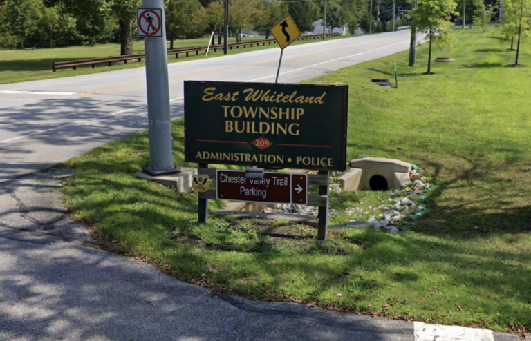 A sign for the Township's building