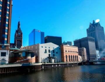 The Tower of the City Hall is seen in downtown Milwaukee, Wis., in January 2020.