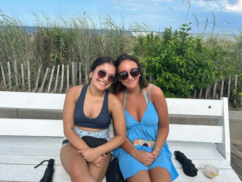 Gabriella Hildreth and Ariana Stanton visited Rehoboth Beach when President Biden was in town. They debated whether it's better to say hi or give the president space if they were to run into him.