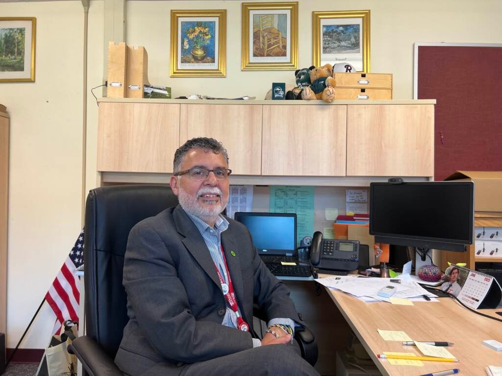 Albert Morales in his office