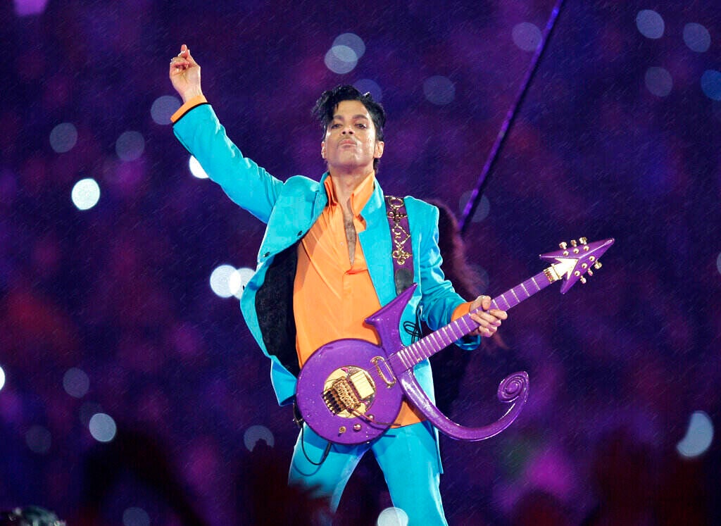 Prince performs onstage