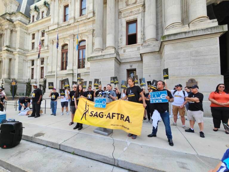 SAG-AFTRA rally at city hall