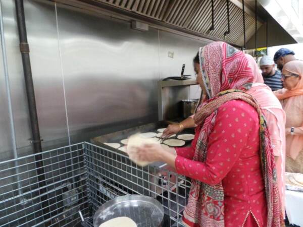 Manpreet Kaur prepares roti