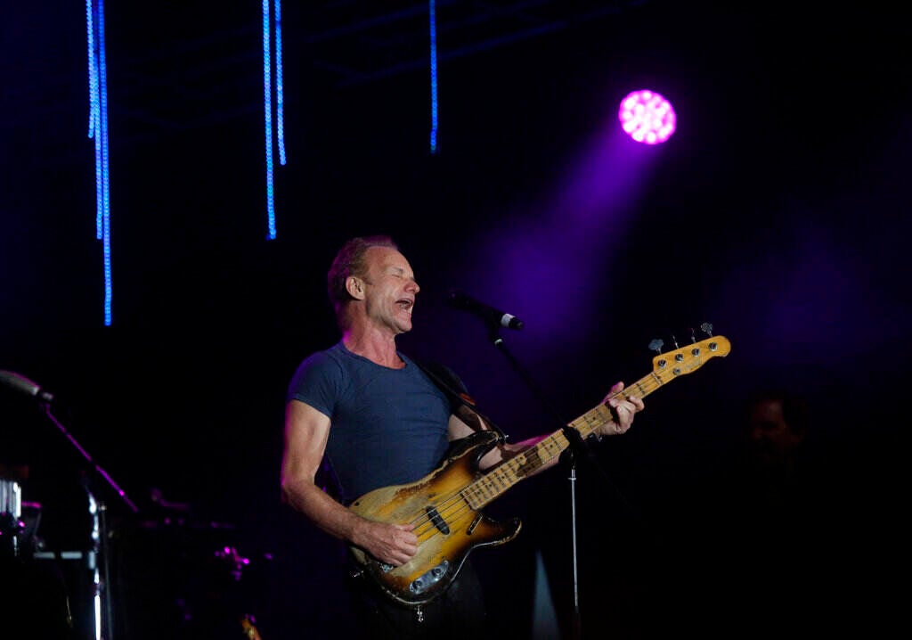 Musician Sting performs onstage