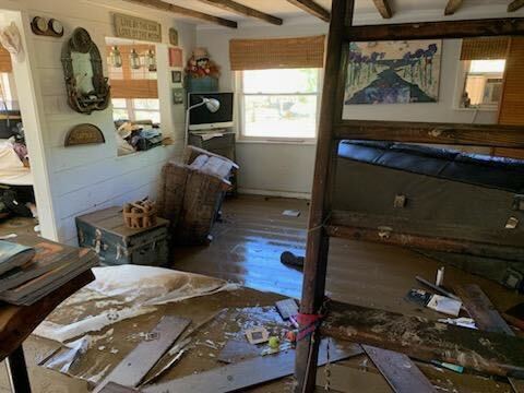 Thomas McGrady and his family canoed to safety when the Brandywine Creek behind his home in West Chester flooded in 2021. (Courtesy of Thomas McGrady)