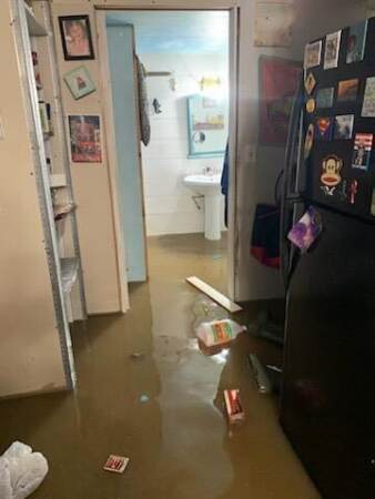 Thomas McGrady and his family canoed to safety when the Brandywine Creek behind his home in West Chester flooded in 2021. (Courtesy of Thomas McGrady)