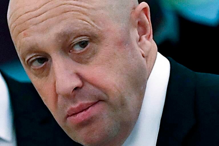 Close-up shot of Yevgeny Prigozhin