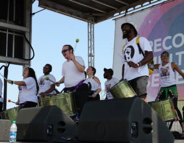The Acarajè Drum Community took center stage at Penn's Landing during the Brazilian Day Philadelphia event on Sunday