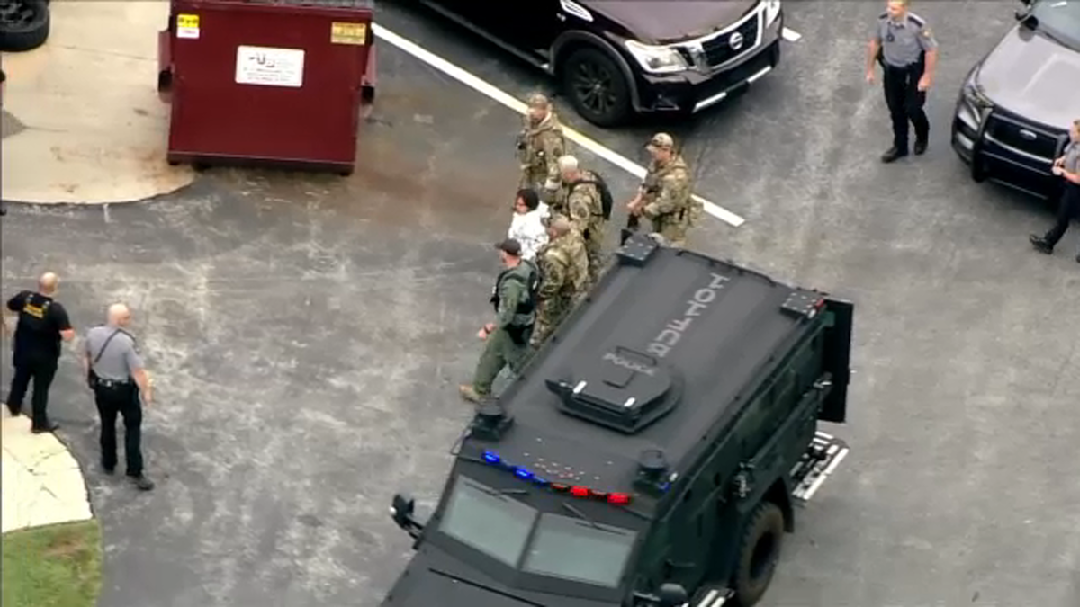 An aerial of the scene where law enforcement apprehended Danelo Cavalcante