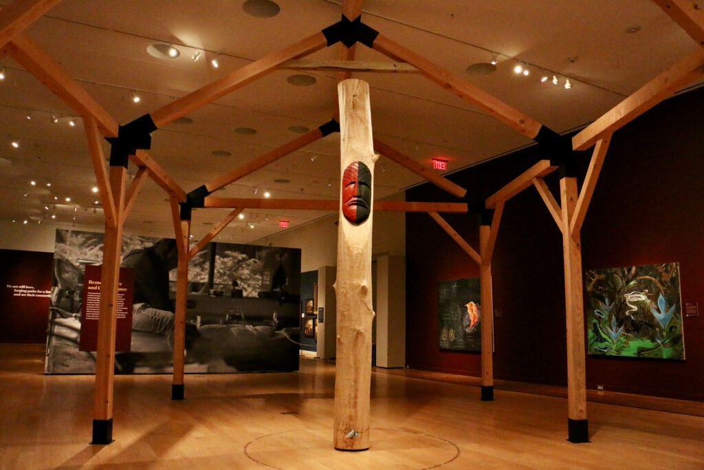 A meeting house is the centerpiece of the Michener Museum's exhibit ''Never Broken: Visualizing Lenape Histories.'' It stands for an annual ceremony for thanksgiving and protection in the Lenape tradition