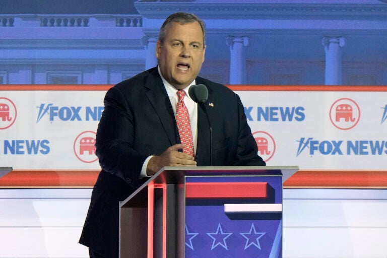 Former New Jersey Gov. Chris Christie speaks during a Republican presidential primary debate hosted by FOX News Channel Wednesday, Aug. 23, 2023, in Milwaukee.