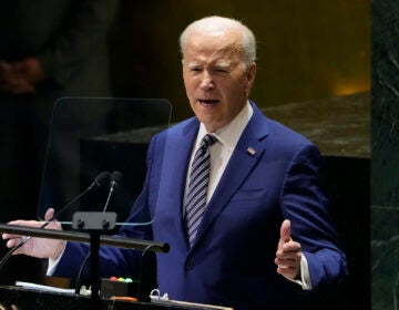 President Joe Biden addresses the 78th United Nations General Assembly in New York, Tuesday, Sept. 19, 2023