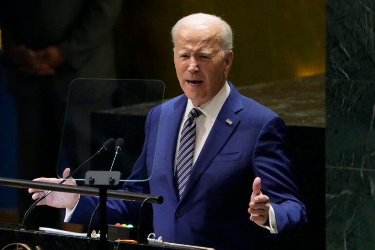 Joe Biden President Joe Biden addresses the 78th United Nations General Assembly in New York, Tuesday, Sept. 19, 2023
