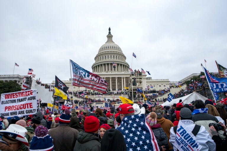 Insurrections loyal to President Donald Trump rally at the U.S. Capitol in Washington on Jan. 6, 2021