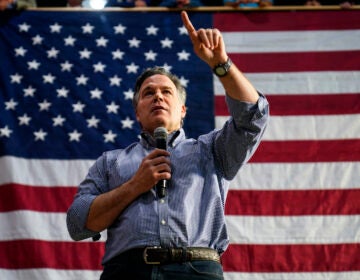 David McCormick speaks during a campaign stop in Lititz, Pa., on May 13, 2022.