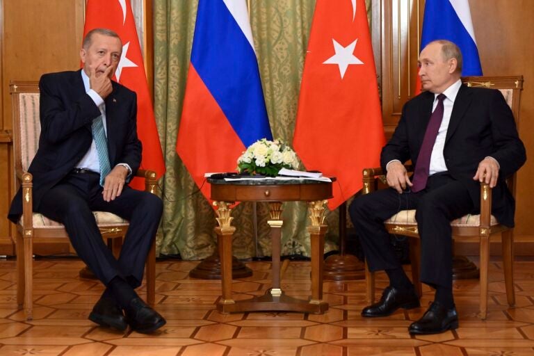 Turkish President Recep Tayyip Erdogan and Russian President Vladimir Putin