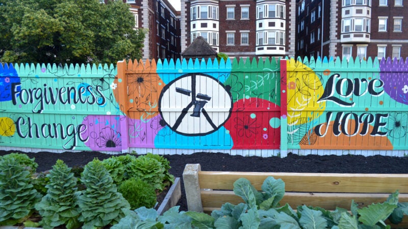 Muralin Herb Garden provides peace in West Philly. Photo by Brianna Hill.