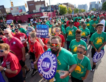 UAW members march on Labor Day