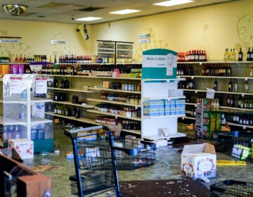 Ransacked liquor store