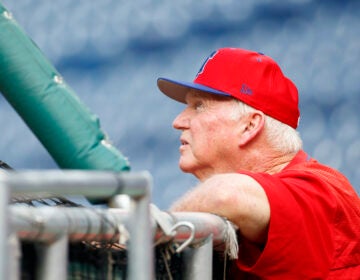 Charlie Manuel in the dugout