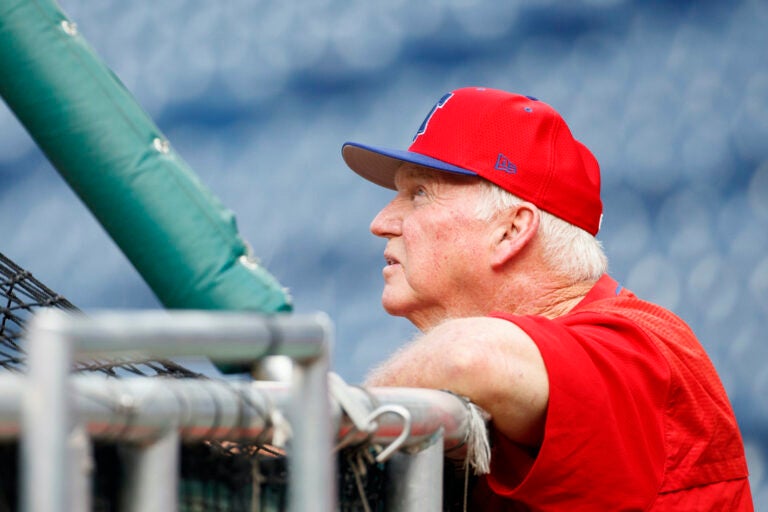 Charlie Manuel in the dugout