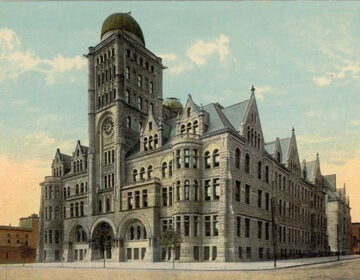 A postcard image of Central High School in Philly in 1904