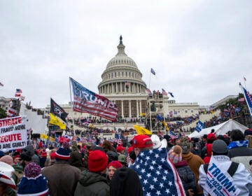 Insurrectionists in front of the U.S. Capitol on Jan. 6, 2021