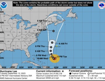 Hurricane Lee is currently moving at a very slow forward pace, but the storm is expected to turn northward and gradually accelerate later this week.