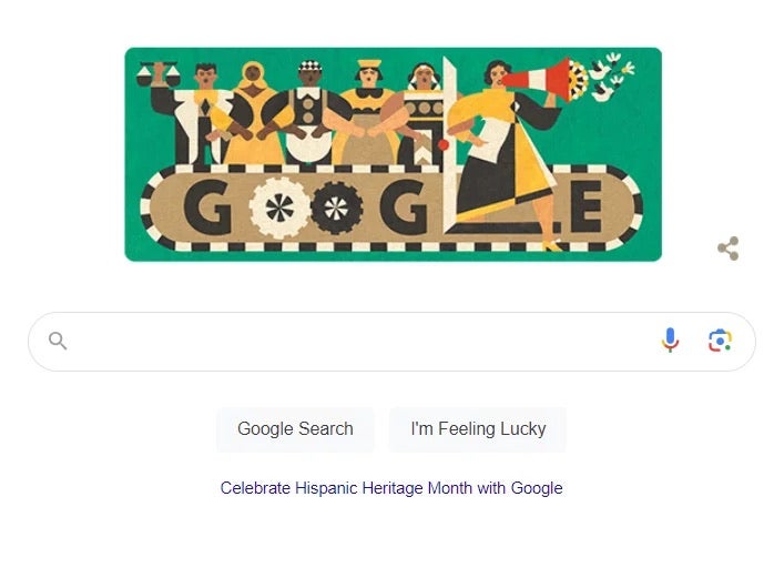 A google doodle celebrating Luisa Moreno