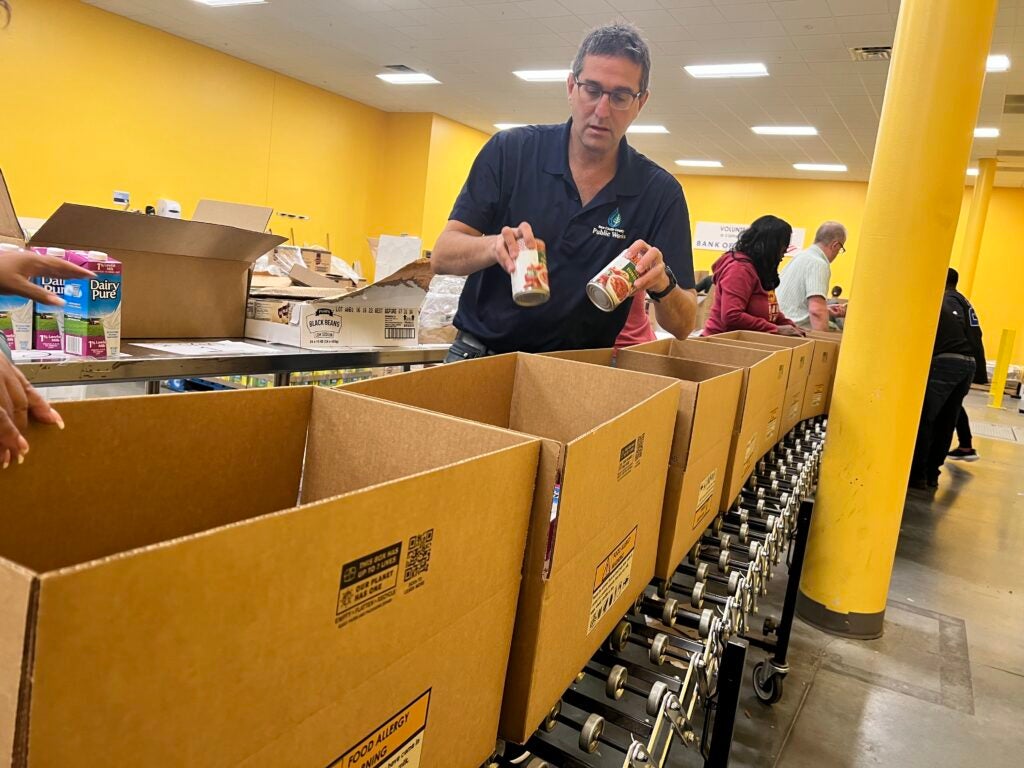 Matt Meyer at the Food Bank