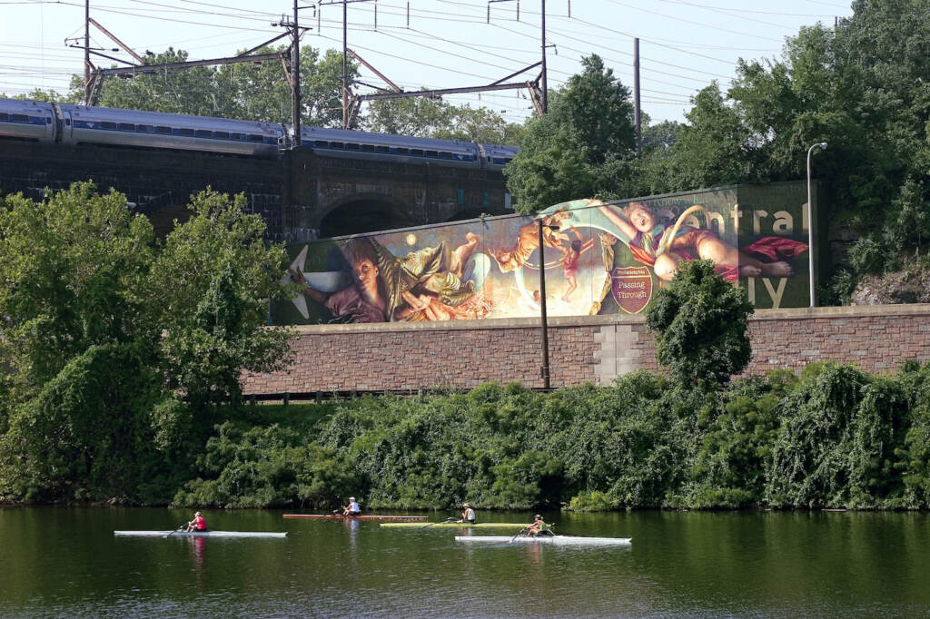 Large mural viewable from the highway