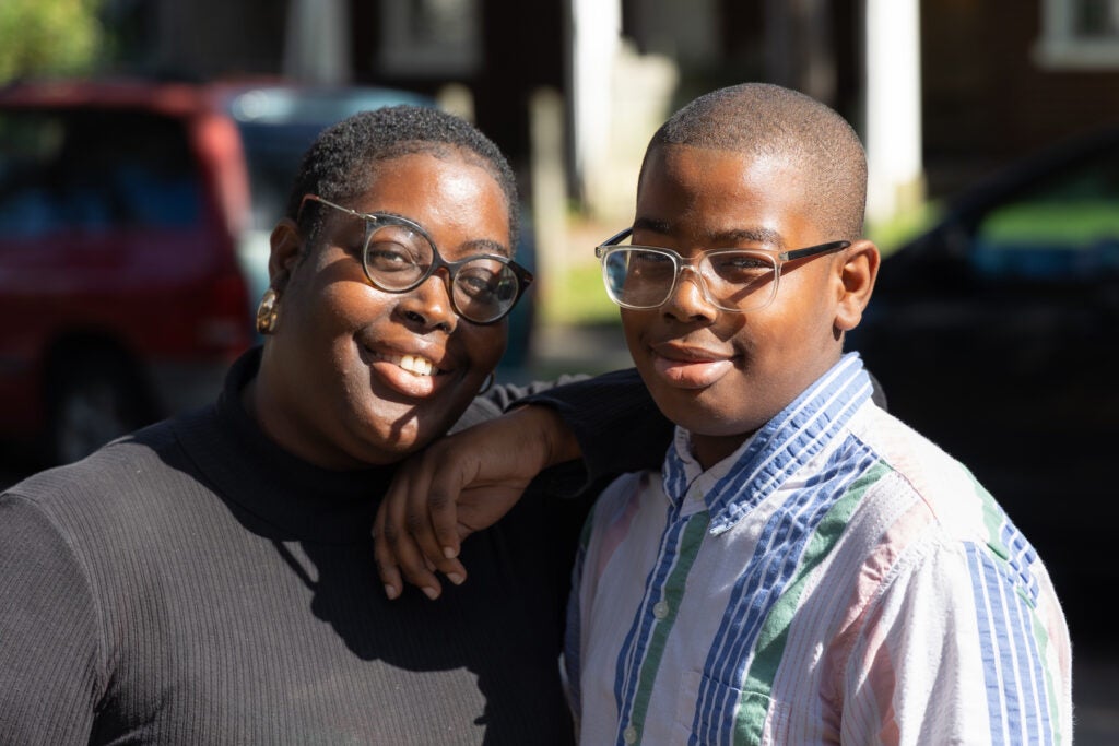 Alisha Gillespie and her 10 year-old son, Zion,