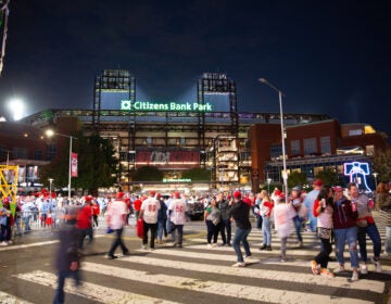 Fans outside of Citizen Bank Park