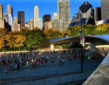 File photo: Runners start the Chicago Marathon, Sunday, Oct. 9, 2022 in Chicago