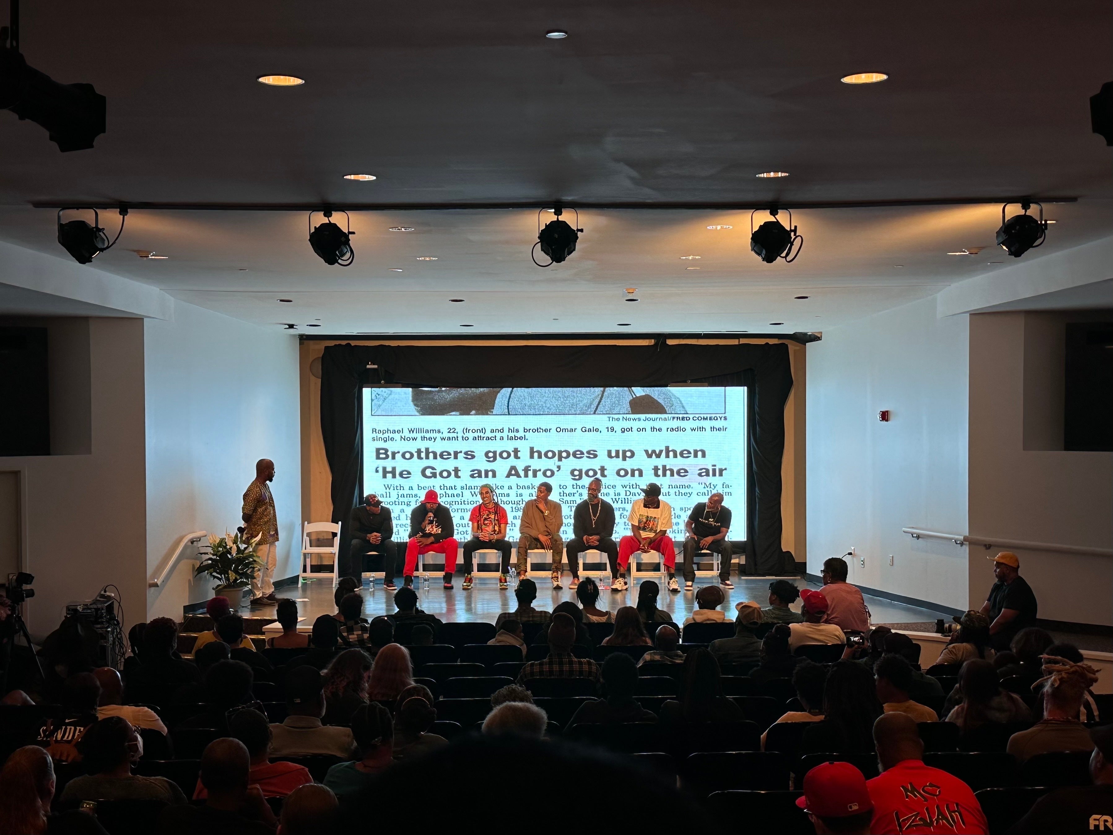 One of the three panels happening during the summit at the Delaware Art Museum. (Johnny Perez-Gonzalez/WHYY News)