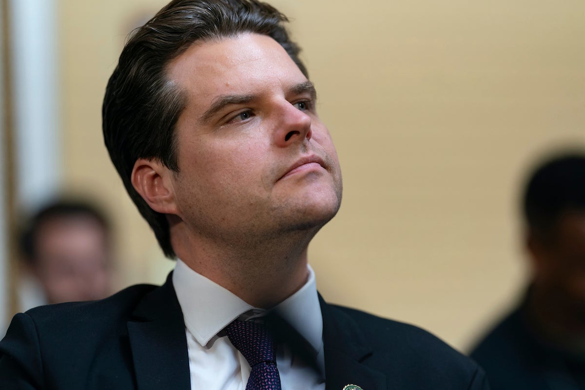 Gaetz matt investigation postmodern exceptionalism vehicle american women white security tech update rep florida trafficking