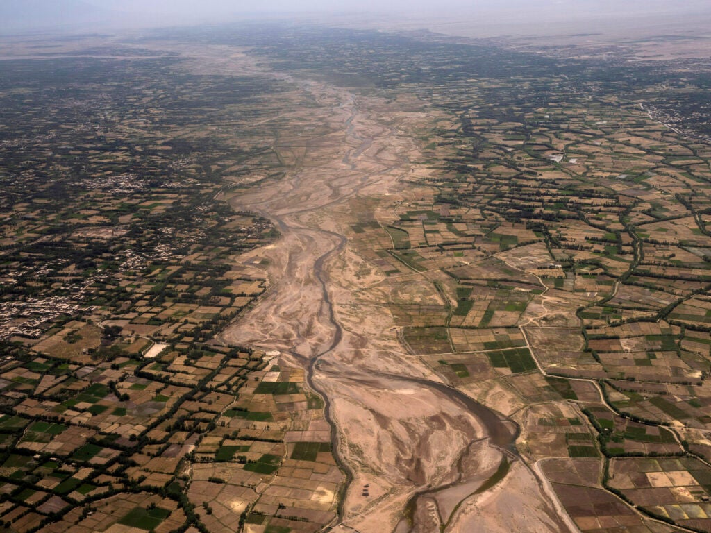 An aerial view of the outskirts of Herat, Afghanistan on June 5. Two 6.3 magnitude earthquakes killed dozens of people in western Afghanistan's Herat province on Saturday, Oct. 7, the country's national disaster authority said. Rodrigo Abd/AP file photo