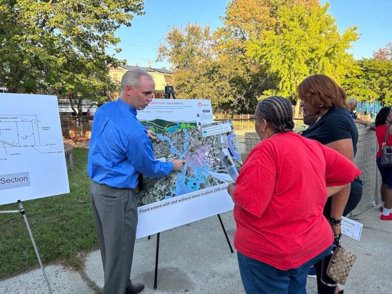 Eastwick residents look at plans for a levee proposal