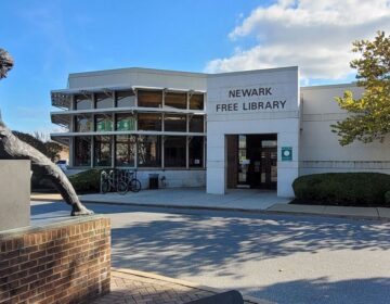 The exterior of the Newark Free Library building