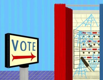 An illustration reflects an outdated provision of Pennsylvania's Election Code that applies to lever-action voting machines that haven’t been used in nearly two decades.