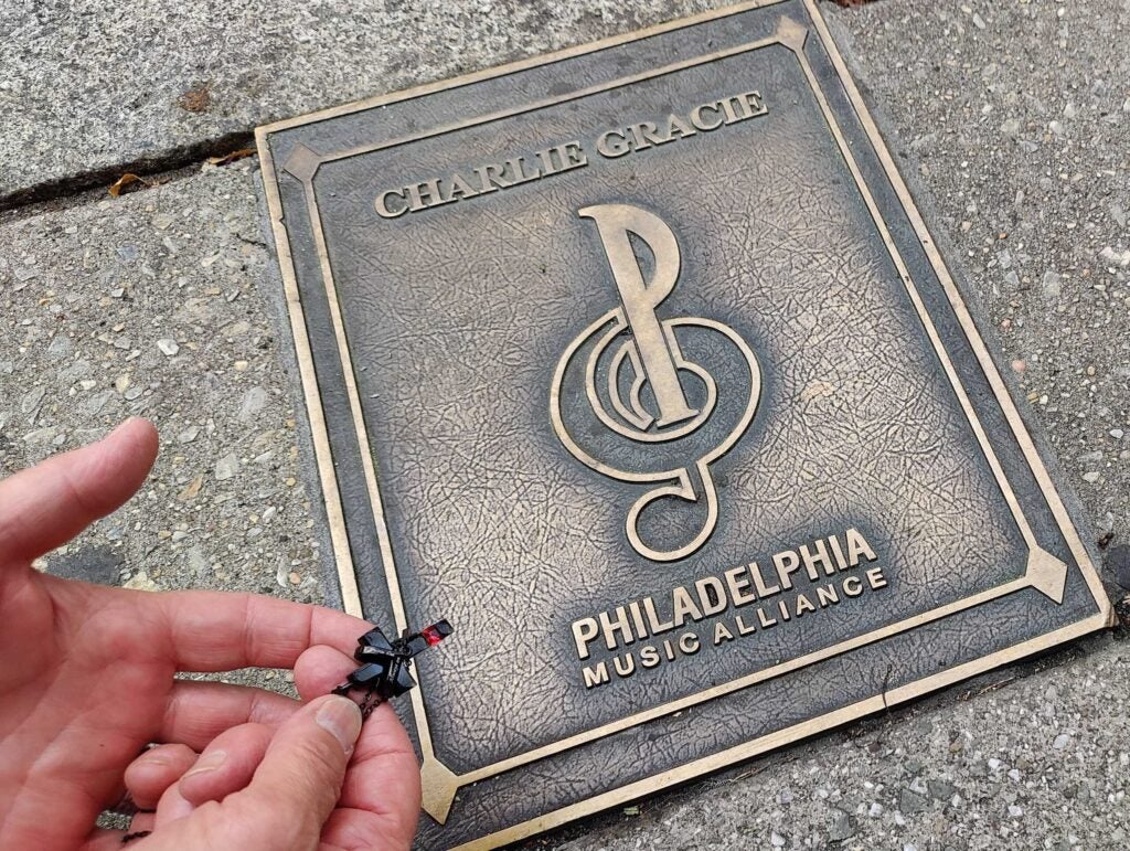 The plaque of Charlie Gracie