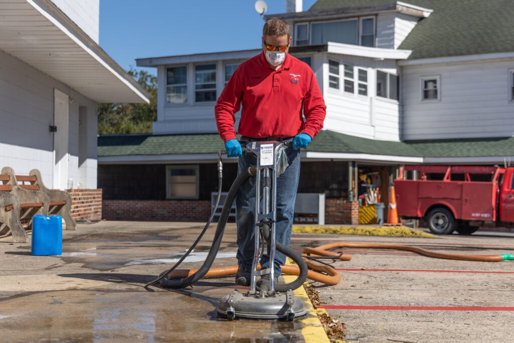 Cleaning a crime scene