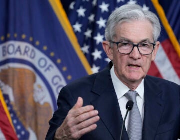 Federal Reserve Chair Jerome Powell speaks during a news conference at the Federal Reserve in Washington, Wednesday, Nov. 1, 2023.